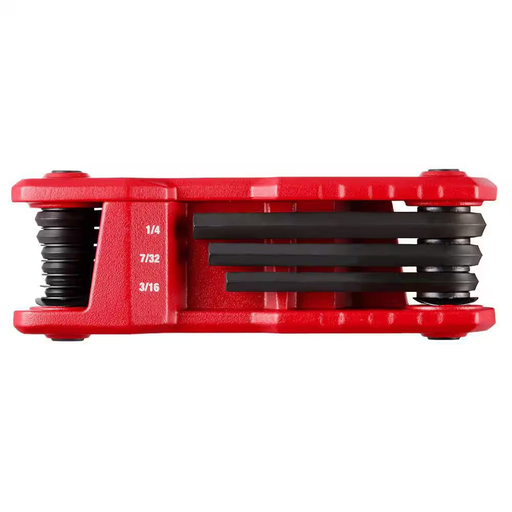 Folding SAE Hex Key (9-Piece) with Precision Screwdriver Set
